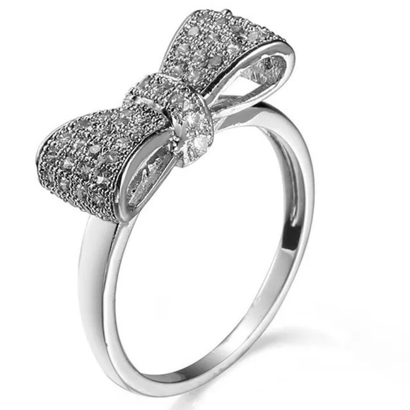 New Sterling Silver Topaz Bow Ring - Picture 9 of 10